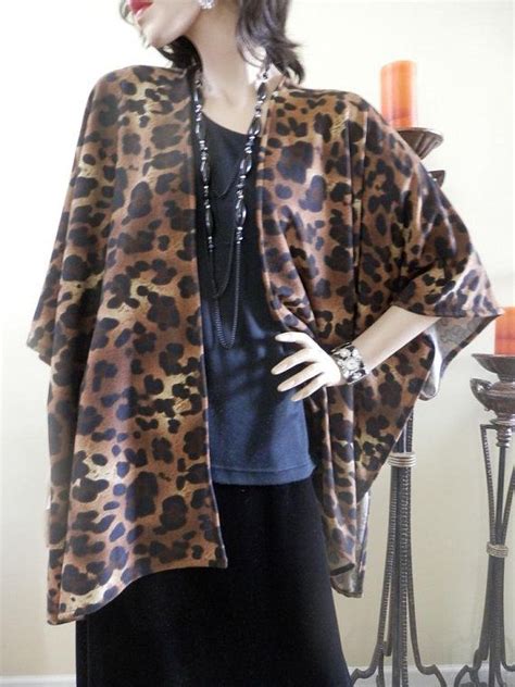 leopard print kimono cardigan.